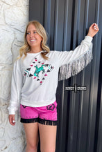 Load image into Gallery viewer, Casanova Sequin Fringe Sweater: Medium