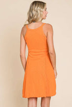 Load image into Gallery viewer, Tiny Notch Neck Merrow Mini Dress: NEW SUNKIST