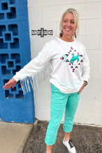 Load image into Gallery viewer, Casanova Sequin Fringe Sweater: Medium