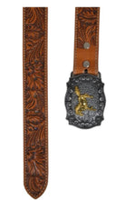 Load image into Gallery viewer, Myra Bag Brisk Leaves Hand-Tooled Leather Belt