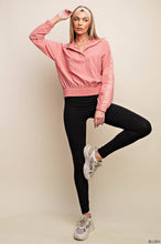 Load image into Gallery viewer, SOFT TEXTURE ATLANTIC WATER PROOF FABRIC HI NECK LONG SLEEVE: BLUSH