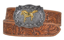 Load image into Gallery viewer, Myra Bag Brisk Leaves Hand-Tooled Leather Belt