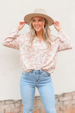 Load image into Gallery viewer, The Kathryn Button Down Floral Top: Floral