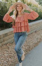 Load image into Gallery viewer, Square Neck Off-The-Shoulder Ruffle Top