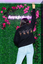 Load image into Gallery viewer, Western Cosmic Cowgirl Denim Jacket: Black / Small