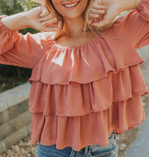 Load image into Gallery viewer, Square Neck Off-The-Shoulder Ruffle Top