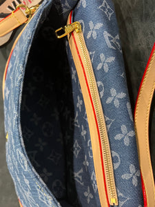 fashion Blue Denim Jean shoulder bag purse crossbody