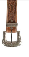 Load image into Gallery viewer, Myra Bag Birch Hand-Tooled Leather Western Belt