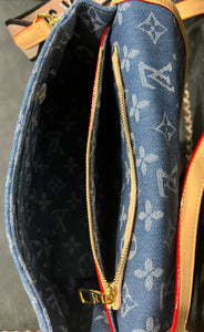 fashion Blue Denim Jean shoulder bag purse crossbody