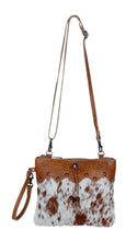 Load image into Gallery viewer, Myra Bag Ornate Brown Leather & Hairon Bag Crossbody