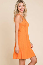 Load image into Gallery viewer, Tiny Notch Neck Merrow Mini Dress: NEW SUNKIST
