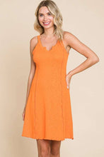 Load image into Gallery viewer, Tiny Notch Neck Merrow Mini Dress: NEW SUNKIST