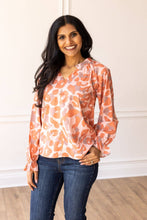 Load image into Gallery viewer, Coral Jungle Queen Leopard Top: Orange / X-Small