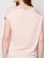 Load image into Gallery viewer, Charlie B Satin V-Neck Dolman Top In Pearl