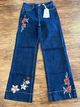 Load image into Gallery viewer, Charlie B Flared Jeans with Floral Embroidery C5448- 431A-007