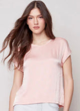 Load image into Gallery viewer, Charlie B Satin V-Neck Dolman Top In Pearl