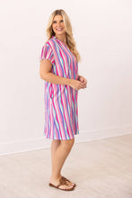 Load image into Gallery viewer, The Nicole Dress, Abstract Stripe: Multi / S