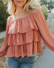 Load image into Gallery viewer, Square Neck Off-The-Shoulder Ruffle Top