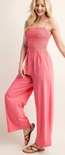 Load image into Gallery viewer, Smocked Bodice Jumpsuit with Side Pockets