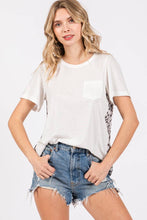 Load image into Gallery viewer, ZT1082 - WOMEN&#39;S SOLID &amp; ANIMAL PRINTED MEDIA TUNIC TOP : Black / L