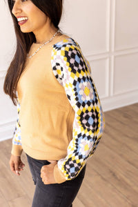 Enchanting Crochet Cozy Sweater: Tan / Small