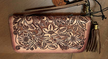 Load image into Gallery viewer, Myra Bag Magnolia Grove Hand-Tooled Wallet   wristlet