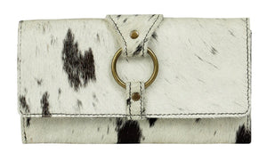 Myra Bag White Alone Wallet Hairon Lather