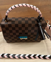 Load image into Gallery viewer, Fashion crossbody purse brown check handbag shoulder bag