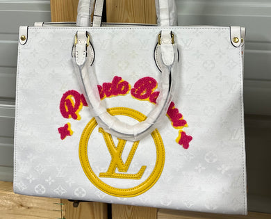 Fashion white travel tote handbag shopper travel tote