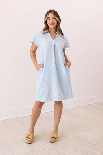 The Nicole Dress, Blue: Blue / L