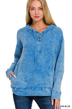 Load image into Gallery viewer, `.Waffle Knit Top Sample: OLIVE-152831 / S/M