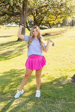 Load image into Gallery viewer, Rib Knit Polo Top, Lavender Purple: Purple / S