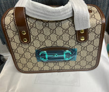Load image into Gallery viewer, Fashion Leather trim crossbody handbag shoulder bag crossbody