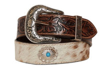Load image into Gallery viewer, Myra Bag Mirky brown leather tooled western belt