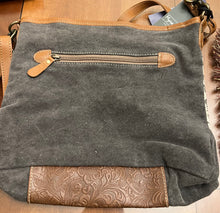 Load image into Gallery viewer, Myra Bag Tessellated Shoulder Bag crossbody bag tooled hair canvas