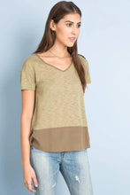 Load image into Gallery viewer, PLUS SIZE Contrast hem tunic: Thyme