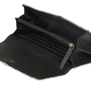 Myra Bag White Alone Wallet Hairon Lather
