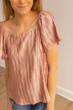 Load image into Gallery viewer, Lustrous Elegance Rose Gold Silk Top: Rose Gold / Large