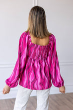Load image into Gallery viewer, Flirty in Fuchsia Balloon-Sleeve Blouse: Fuchsia / 2X-Large