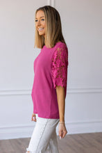 Load image into Gallery viewer, Garden Romance Waffle Knit Top in Pink: Pink / X-Small