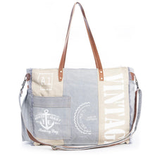 Load image into Gallery viewer, Myra Bag Queen Creek Weekender Travel Shoulder Bag Blue