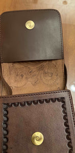 Myra Bag Royal wave Wallet crossbody tooled Leather