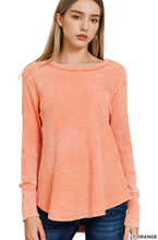 Load image into Gallery viewer, `.Waffle Knit Top Sample: OLIVE-152831 / S/M