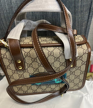 Load image into Gallery viewer, Fashion Leather trim crossbody handbag shoulder bag crossbody
