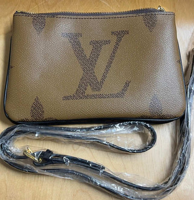 Brown reverse fashion crossbody bag