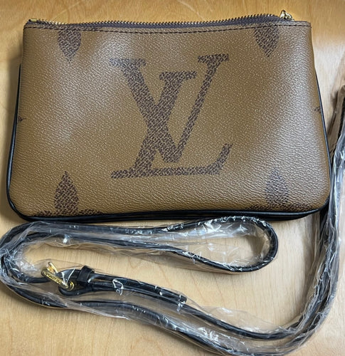 Brown reverse fashion crossbody bag