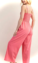 Load image into Gallery viewer, Smocked Bodice Jumpsuit with Side Pockets