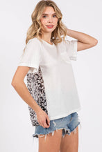 Load image into Gallery viewer, ZT1082 - WOMEN&#39;S SOLID &amp; ANIMAL PRINTED MEDIA TUNIC TOP : Black / M