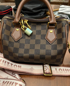 Fashion Leather trim small size crossbody handbag purse