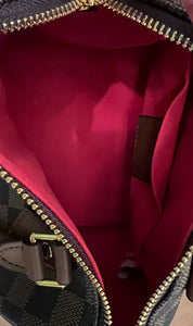 Fashion Leather trim small size crossbody handbag purse